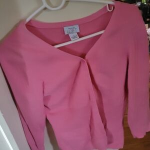 Pink Button Down Cardigan